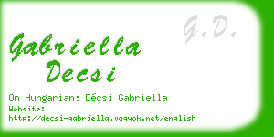gabriella decsi business card