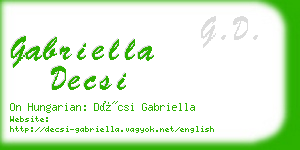 gabriella decsi business card